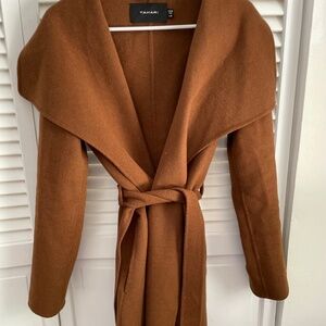 Tahari Wrap Coat Size L in Camel
